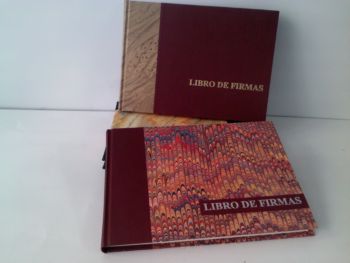 Libros de firmas, Encuadernación Milagros Cólera