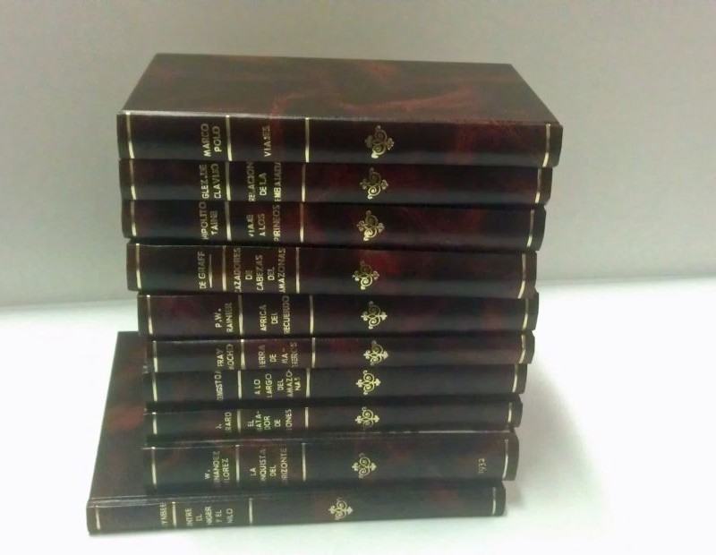 Reencuadernación de una colección de Libros de Viajes